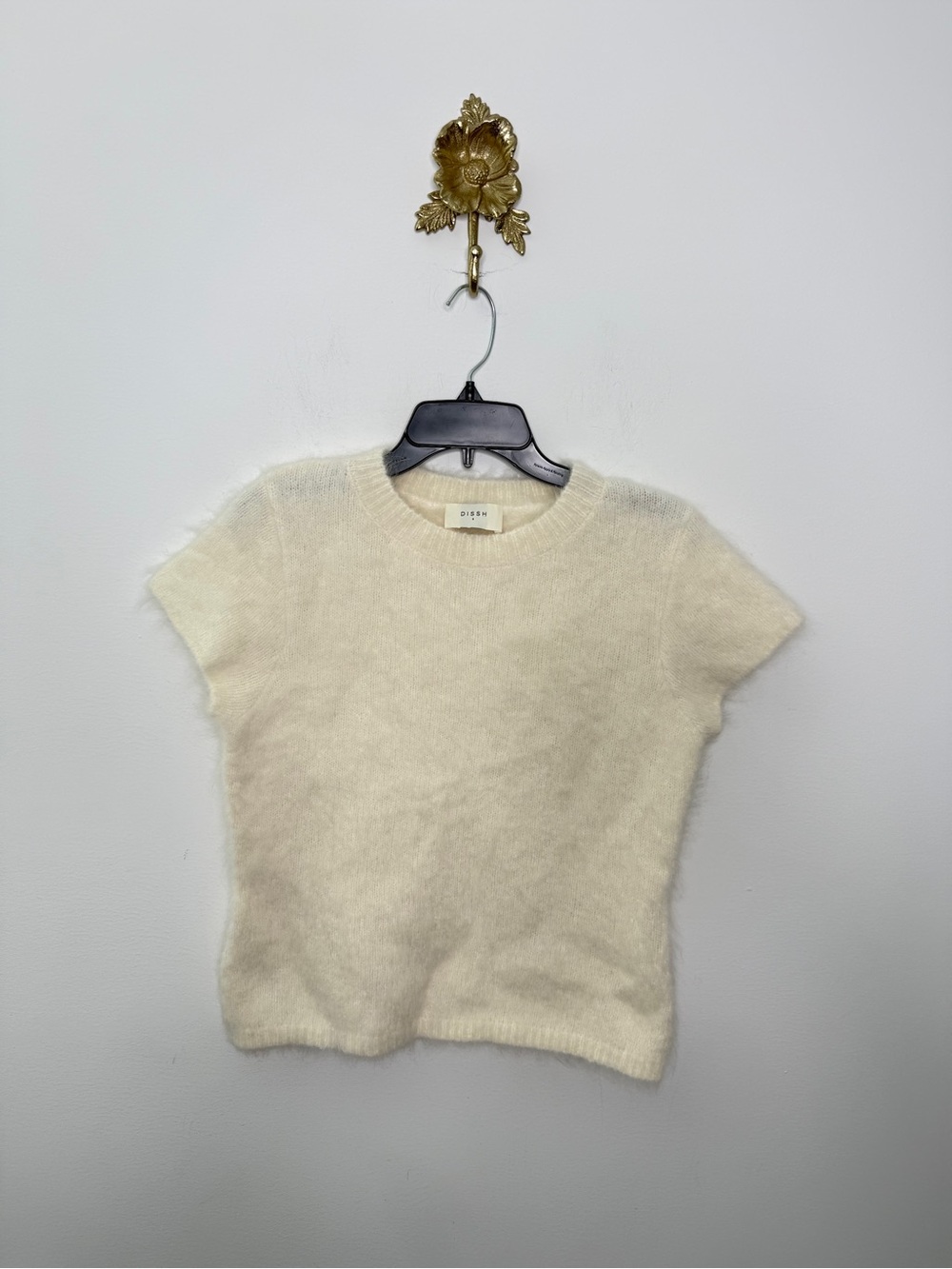 DISSH Salma Ivory Cap Sleeve Knit Top S - Picture 2 of 6